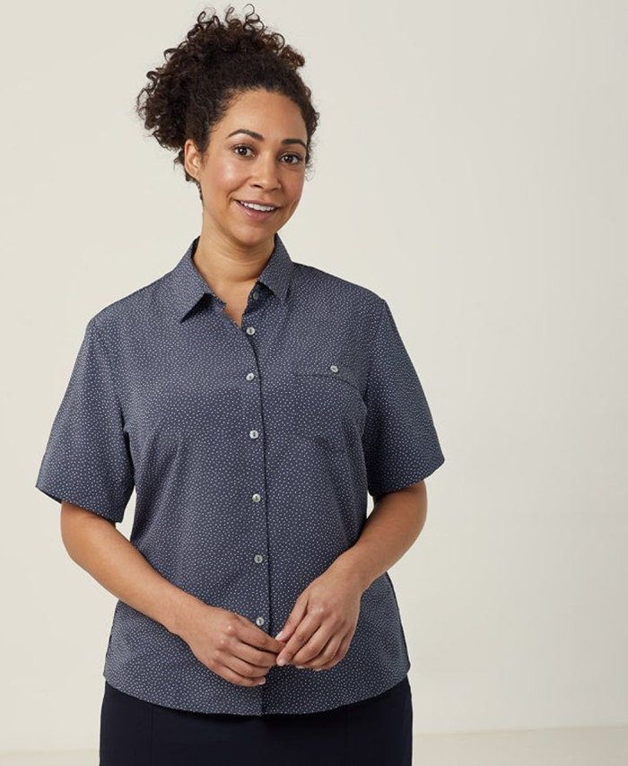 WORKWEAR, SAFETY & CORPORATE CLOTHING SPECIALISTS - Silvi Spot Print Short Sleeve Shirt