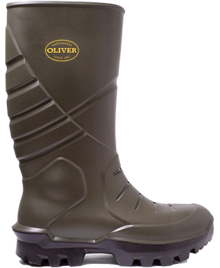 WORKWEAR, SAFETY & CORPORATE CLOTHING SPECIALISTS - WB 24 - Green PU Waterproof Safety Gumboot - 24-205