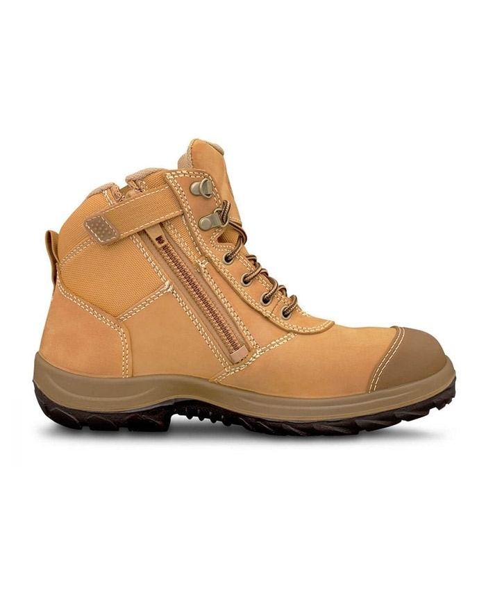 WORKWEAR, SAFETY & CORPORATE CLOTHING SPECIALISTS - WB 34 - Hiker Lace Up Zip Side Boot - Wheat
