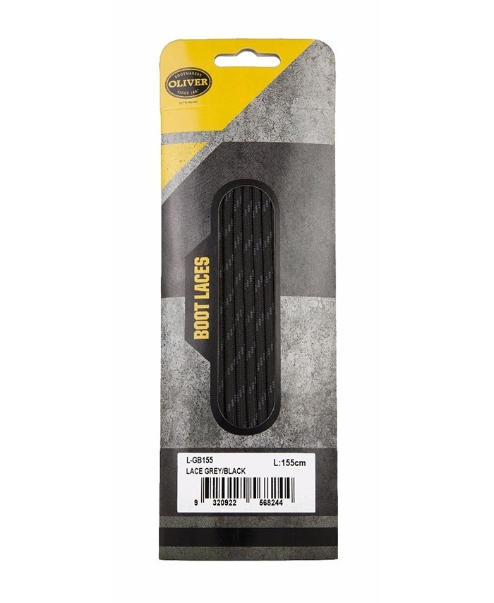 WORKWEAR, SAFETY & CORPORATE CLOTHING SPECIALISTS Laces - Grey / Black - 155cm