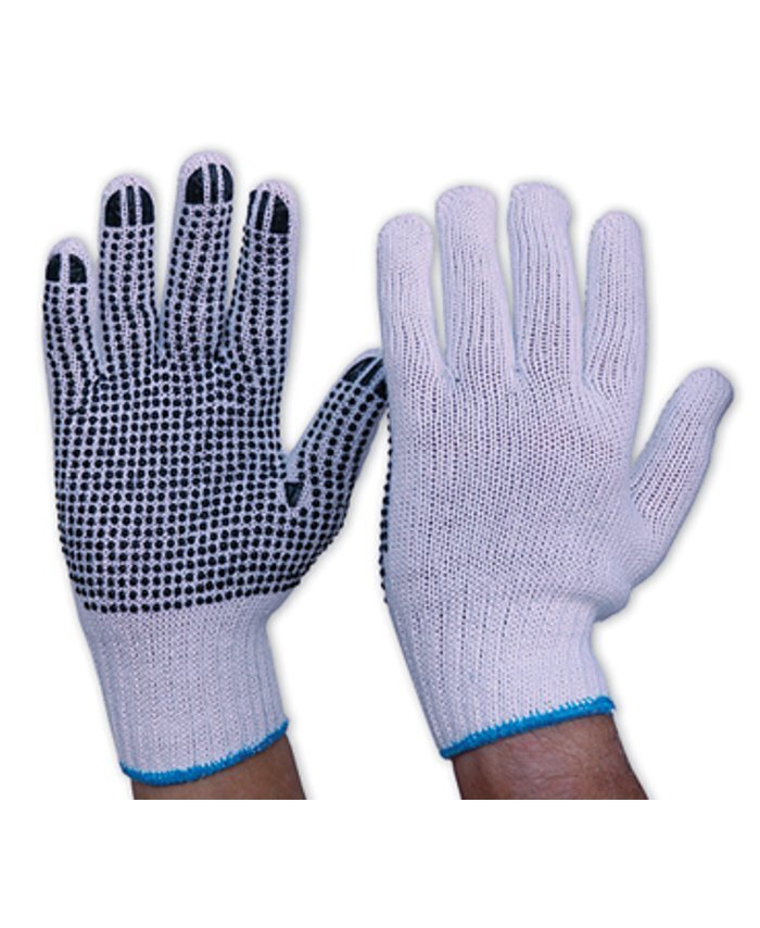 WORKWEAR, SAFETY & CORPORATE CLOTHING SPECIALISTS - Knitted Poly/Cotton With PVC Dots Gloves