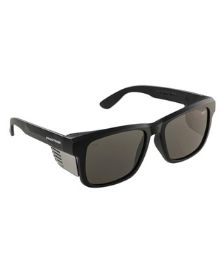 WORKWEAR, SAFETY & CORPORATE CLOTHING SPECIALISTS - SAFETY GLASSES FRONTSIDE SMOKE LENS WITH BLACK FRAME