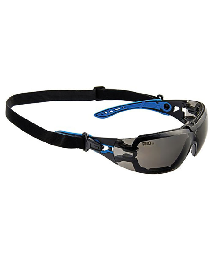 WORKWEAR, SAFETY & CORPORATE CLOTHING SPECIALISTS - PROTEUS 5 SAFETY GLASSES SMOKE LENS SPEC AND GASKET COMBO