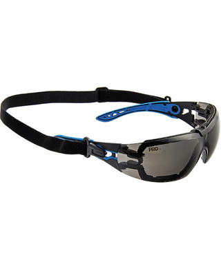 WORKWEAR, SAFETY & CORPORATE CLOTHING SPECIALISTS - PROTEUS 5 SAFETY GLASSES SMOKE LENS SPEC AND GASKET COMBO (MOQ 12)