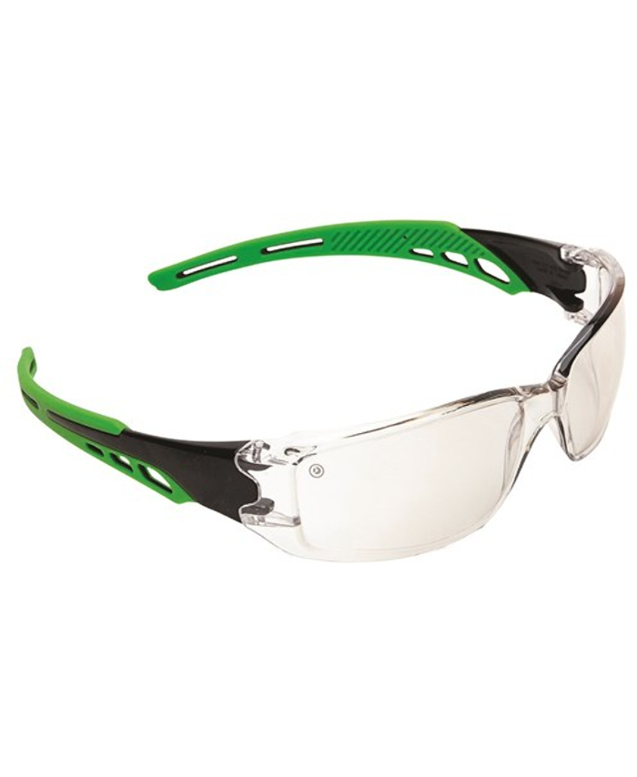 WORKWEAR, SAFETY & CORPORATE CLOTHING SPECIALISTS - Cirrus Green Arms Safety Glasses A/F Lens - Clear