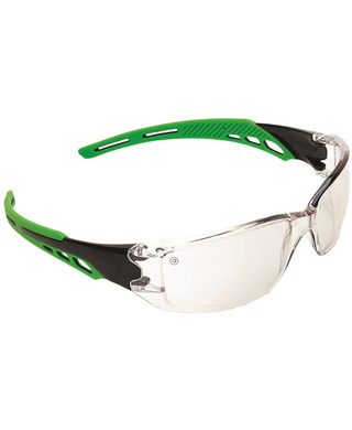 WORKWEAR, SAFETY & CORPORATE CLOTHING SPECIALISTS - Cirrus Green Arms Safety Glasses Indoor/Outdoor (MOQ 12)