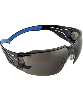 WORKWEAR, SAFETY & CORPORATE CLOTHING SPECIALISTS - PROTEUS 4 SAFETY GLASSES SMOKE LENS SUPER FLEX ARMS