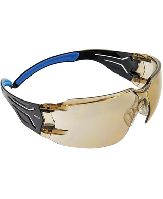 WORKWEAR, SAFETY & CORPORATE CLOTHING SPECIALISTS - DISCONTINUED - PROTEUS 4 SAFETY GLASSES LIGHT BROWN LENS SUPER FLEX ARMS