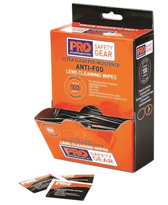 WORKWEAR, SAFETY & CORPORATE CLOTHING SPECIALISTS - Anti-Fog Lens Wipes 100 Pack