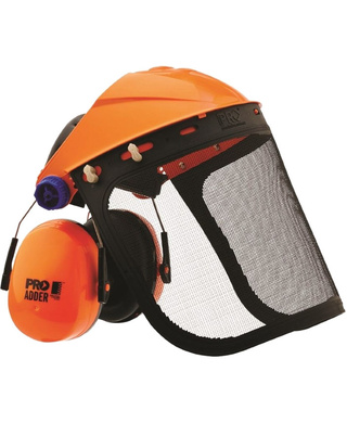 WORKWEAR, SAFETY & CORPORATE CLOTHING SPECIALISTS - Striker Browguard + Mesh Visor + Adder Earmuff Combo