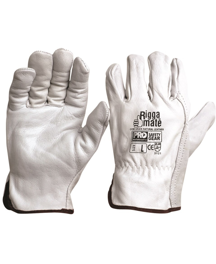 WORKWEAR, SAFETY & CORPORATE CLOTHING SPECIALISTS - Riggamate Natural Cowgrain Gloves