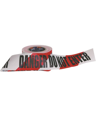 WORKWEAR, SAFETY & CORPORATE CLOTHING SPECIALISTS - Barricade Tape - 100m x 75mm DANGER DO NOT ENTER Print (MOQ 5)
