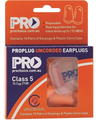 WORKWEAR, SAFETY & CORPORATE CLOTHING SPECIALISTS - Probullet Disposable Uncorded Earplugs 10 Pack Uncorded