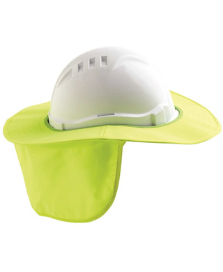 WORKWEAR, SAFETY & CORPORATE CLOTHING SPECIALISTS - Fluro Yellow V6 & V9 Hard Hat Brim - Plastic/ Polyester