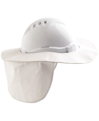 WORKWEAR, SAFETY & CORPORATE CLOTHING SPECIALISTS - White V6 & V9 Hard Hat Brim - Plastic/ Polyester