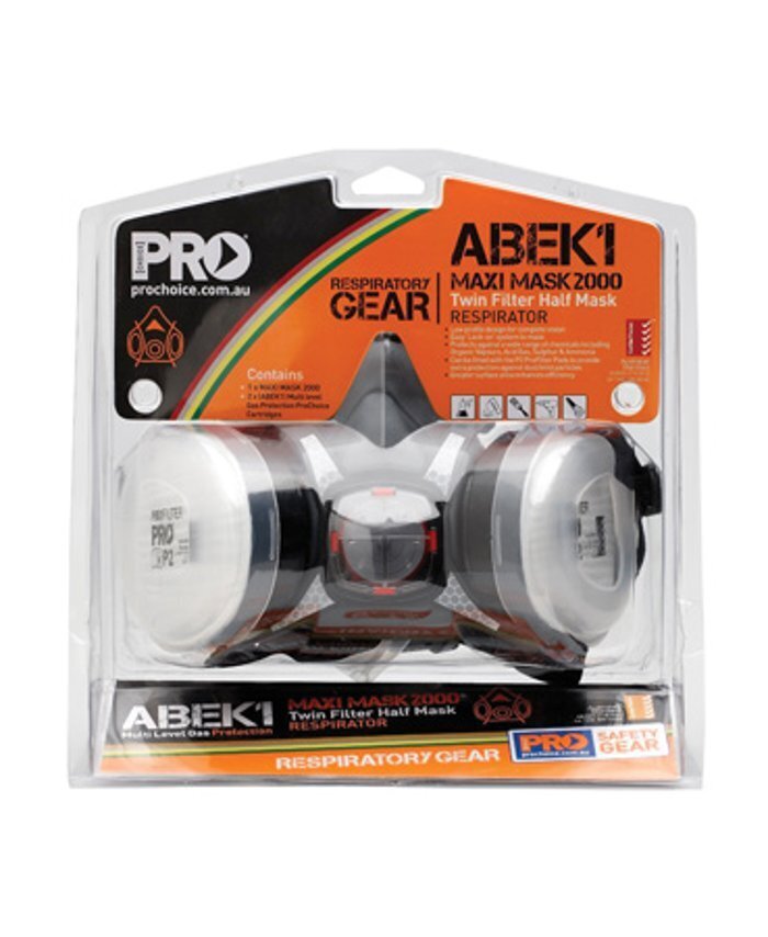 WORKWEAR, SAFETY & CORPORATE CLOTHING SPECIALISTS - Assembled Half Mask With ABEK1 Cartridges