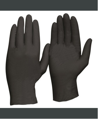 WORKWEAR, SAFETY & CORPORATE CLOTHING SPECIALISTS - Disposable Black Nitrile Powder Free Gloves (MOQ 10)