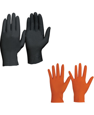 WORKWEAR, SAFETY & CORPORATE CLOTHING SPECIALISTS - Disposable Nitrile Powder Free, Heavy Duty, Orange Gloves