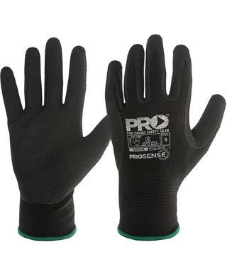 WORKWEAR, SAFETY & CORPORATE CLOTHING SPECIALISTS - ASSASSIN Nitrile Grip Glove Black (MOQ 12)