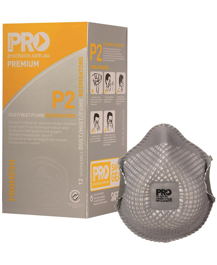 WORKWEAR, SAFETY & CORPORATE CLOTHING SPECIALISTS - Dust Masks Promesh P2 - Box of 12
