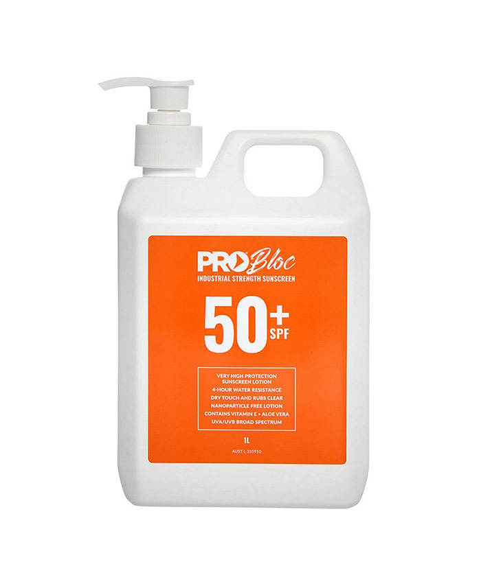WORKWEAR, SAFETY & CORPORATE CLOTHING SPECIALISTS - PROBLOC SPF 50  Sunscreen 1L Pump Bottle