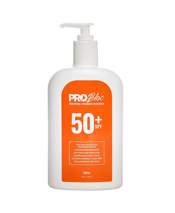 WORKWEAR, SAFETY & CORPORATE CLOTHING SPECIALISTS - PROBLOC SPF 50  Sunscreen 500mL Pump Bottle