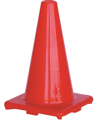 WORKWEAR, SAFETY & CORPORATE CLOTHING SPECIALISTS - Orange PVC Traffic Cones 450mm
