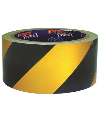WORKWEAR, SAFETY & CORPORATE CLOTHING SPECIALISTS - Self Adhesive Hazard Tape Yellow & Black. 30m x 50mm