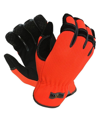 WORKWEAR, SAFETY & CORPORATE CLOTHING SPECIALISTS - DISCONTINUED - MAXITEK VIS RIGGER MKII SYNTHETIC LEATHER PALM HI-VIZ