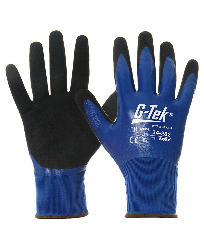 WORKWEAR, SAFETY & CORPORATE CLOTHING SPECIALISTS - G-TEK DUAL COAT GP GLOVE LIQUID RESISTANT SMART SCREEN SANITISED