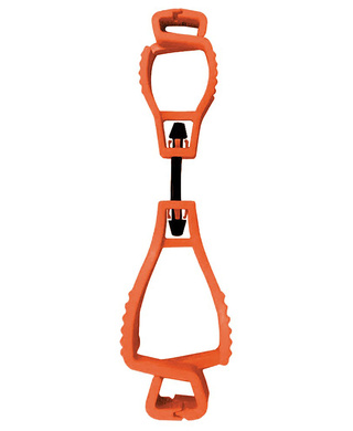 WORKWEAR, SAFETY & CORPORATE CLOTHING SPECIALISTS - DISCONTINUED - PIP GLOVE CLIP INTERLOCK CLIP, ORANGE