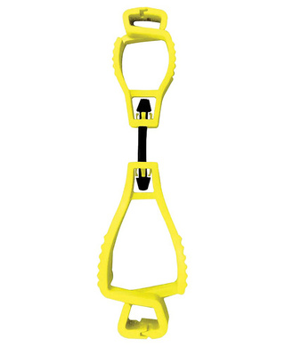 WORKWEAR, SAFETY & CORPORATE CLOTHING SPECIALISTS - DISCONTINUED - PIP GLOVE CLIP INTERLOCK CLIP, YELLOW