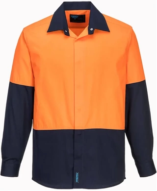 WORKWEAR, SAFETY & CORPORATE CLOTHING SPECIALISTS - Food Industry Lightweight Cotton Long Sleeve Shirt (Old FDL150)