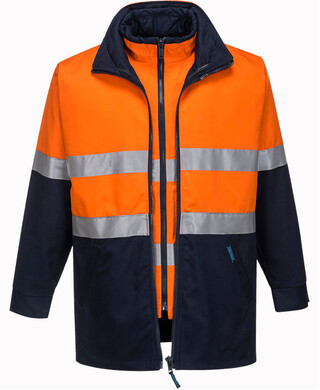 WORKWEAR, SAFETY & CORPORATE CLOTHING SPECIALISTS - Hume 100% Cotton 4-in-1 Jacket (Old WW777-1)