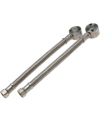 WORKWEAR, SAFETY & CORPORATE CLOTHING SPECIALISTS - Right Hand SS Braided Hose & Elbow Assembly  For Showers