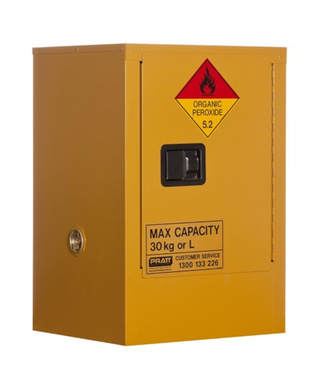 WORKWEAR, SAFETY & CORPORATE CLOTHING SPECIALISTS - ORGANIC PEROXIDE STORAGE CABINET: 30L - 1 DOOR - 1 SHELF