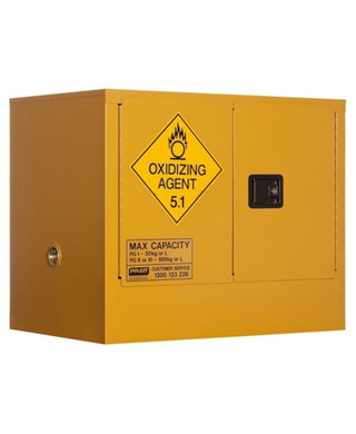 WORKWEAR, SAFETY & CORPORATE CLOTHING SPECIALISTS - OXIDIZING AGENT STORAGE CABINET: 100L - 2 DOORS - 1 SHELF