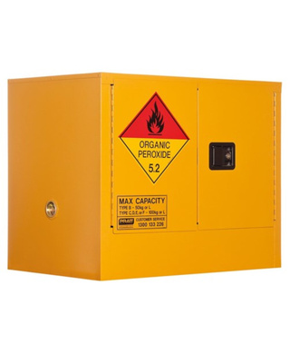 WORKWEAR, SAFETY & CORPORATE CLOTHING SPECIALISTS - ORGANIC PEROXIDE STORAGE CABINET: 100L - 2 DOORS - 1 SHELF