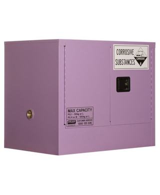 WORKWEAR, SAFETY & CORPORATE CLOTHING SPECIALISTS - CORROSIVE SUBSTANCE STORAGE CABINET: METAL - 100L - 2 DOORS - 1 SHELF