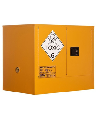 WORKWEAR, SAFETY & CORPORATE CLOTHING SPECIALISTS - TOXIC SUBSTANCE STORAGE CABINET: 100L - 2 DOORS - 1 SHELF