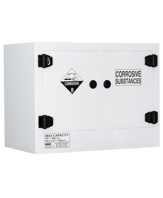 WORKWEAR, SAFETY & CORPORATE CLOTHING SPECIALISTS - CORROSIVE SUBSTANCE STORAGE CABINET: POLYPROPYLENE - 110L - 2 DOORS - 2 SHELVES