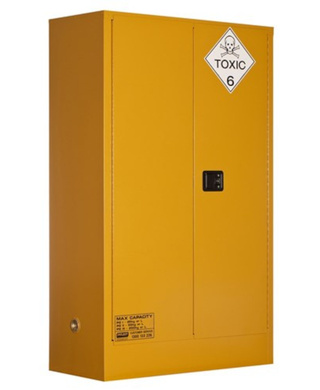 WORKWEAR, SAFETY & CORPORATE CLOTHING SPECIALISTS - TOXIC SUBSTANCE STORAGE CABINET: 250L - 2 DOORS - 3 SHELVES