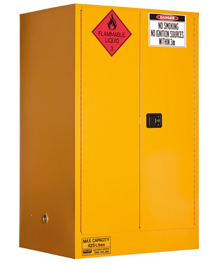 WORKWEAR, SAFETY & CORPORATE CLOTHING SPECIALISTS - Flammable Storage Cabinet 425L 2 Door, 3 Shelf