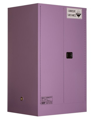 WORKWEAR, SAFETY & CORPORATE CLOTHING SPECIALISTS - CORROSIVE SUBSTANCE STORAGE CABINET: METAL - 425L - 2 DOORS - 3 SHELVES