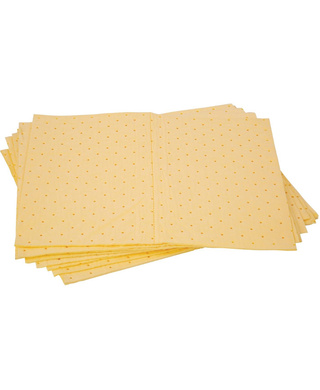 WORKWEAR, SAFETY & CORPORATE CLOTHING SPECIALISTS - Yellow Hazchem Absorbent Pad - 300gsm PK/10