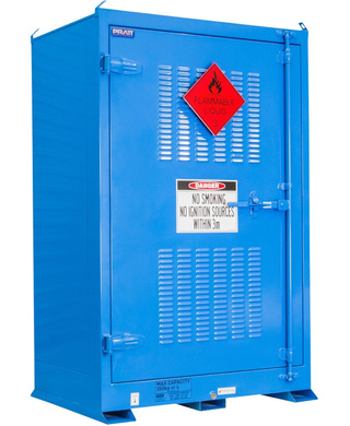 WORKWEAR, SAFETY & CORPORATE CLOTHING SPECIALISTS - DANGEROUS GOODS OUTDOOR STORAGE CABINET:350L - 1 DOOR - 3 SHELVES