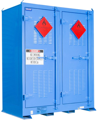 WORKWEAR, SAFETY & CORPORATE CLOTHING SPECIALISTS - DANGEROUS GOODS OUTDOOR STORAGE CABINET:450L - 2 DOORS - 6 SHELVES