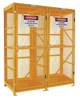 WORKWEAR, SAFETY & CORPORATE CLOTHING SPECIALISTS - Forklift Storage Cage. 2 Storage Levels Up To 16 Forklift Cylinders