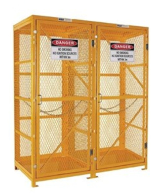 WORKWEAR, SAFETY & CORPORATE CLOTHING SPECIALISTS - Gas Cylinder Storage Cage. 1 Storage Level Up To 18 G-Sized Cylinders. (Comes Flat Packed - Assembly Required)