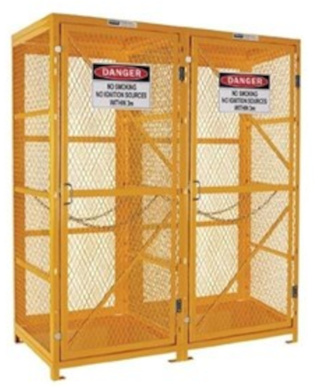 WORKWEAR, SAFETY & CORPORATE CLOTHING SPECIALISTS - Gas Cylinder Storage Cage. 1 Storage Level Up To 18 G-Sized Cylinders